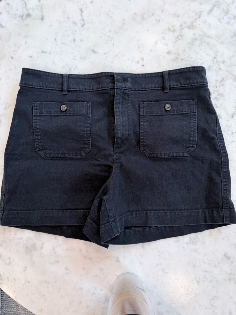 LOFT Black Women's Casual Cotton Shorts